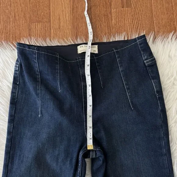 Free People We The Free Jayde Flare Jeans Dark Wash Womens Size 26 Boho Festival - Picture 9 of 15